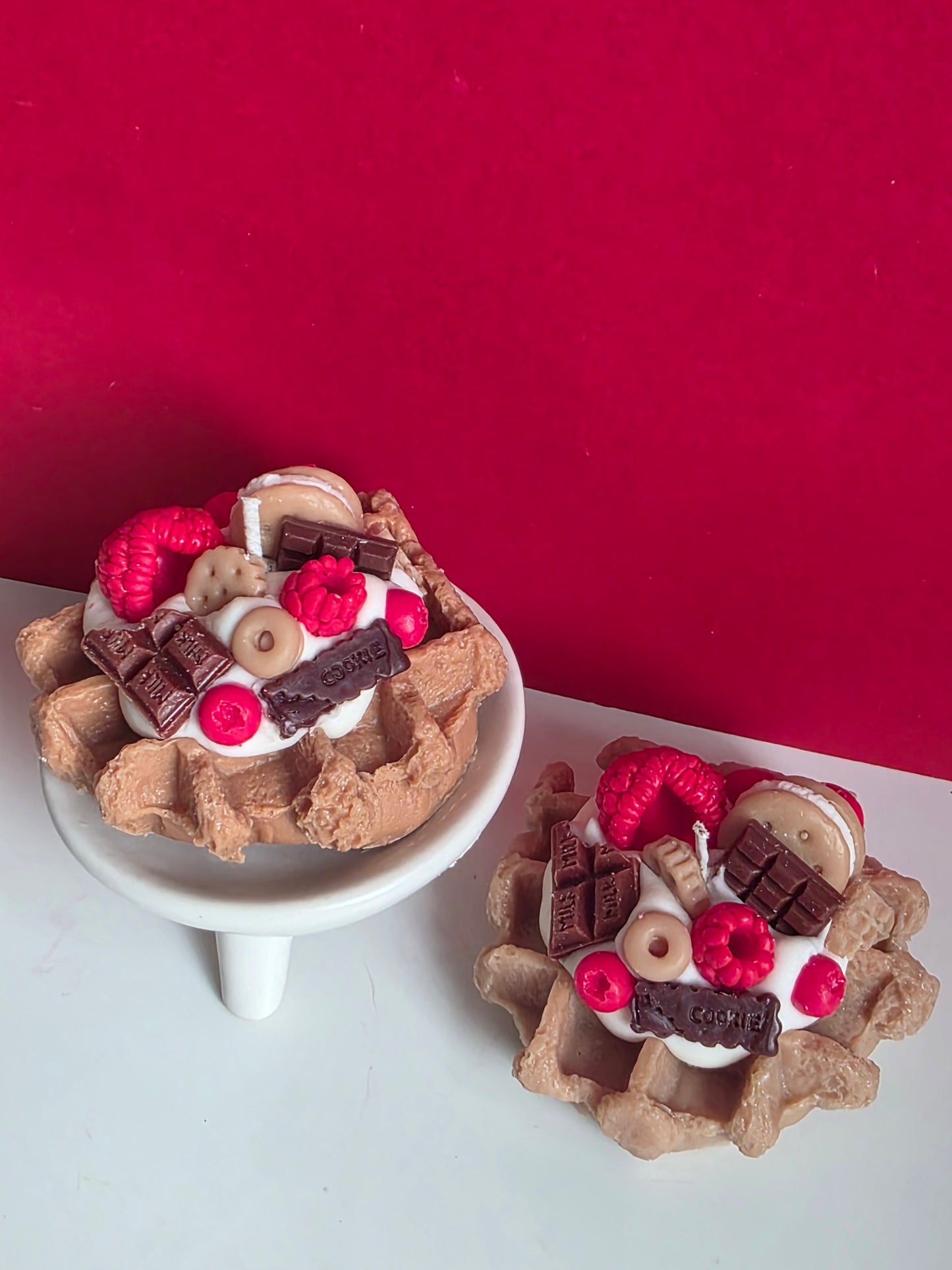 Berries chocolate waffle